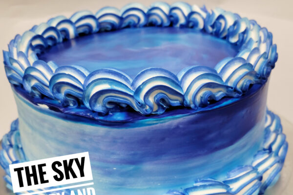 C005 - Small Blue and Purple Colourful Cake