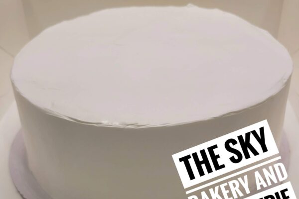 Plain Small White Colorful Cake