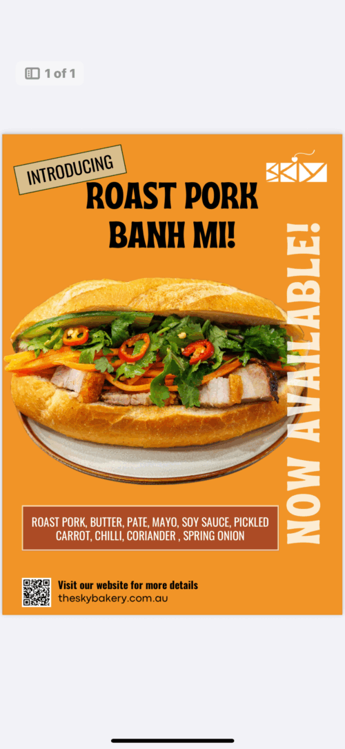 Roast pork bánh mì