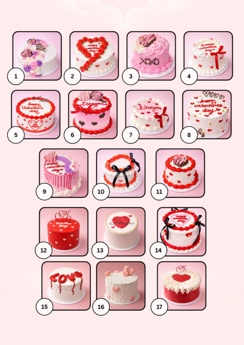 Cake baked with loves