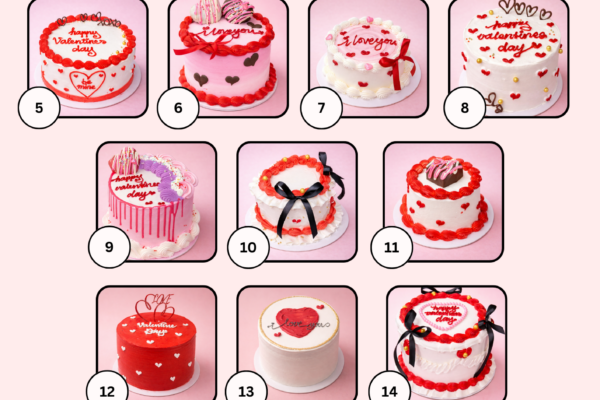 Cake baked with loves