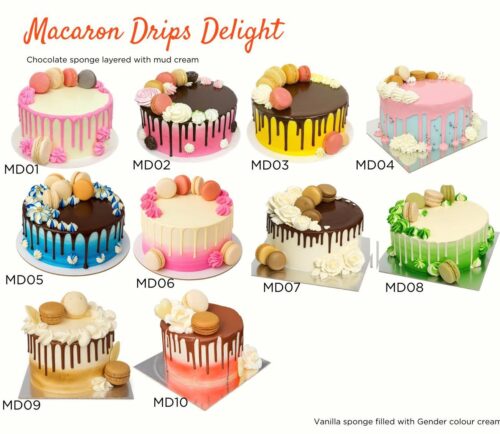 MD - Macaroon Drip Delight Cake